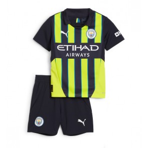 Manchester City Dětské Venkovní dres komplet 2024-25 Krátký Rukáv (+ trenýrky)